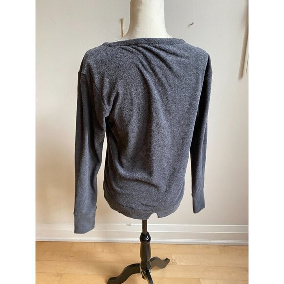 ADIDAS BNWOT Womens Gray Terry Fleece Pulllover Sz Small Sweatshirt - Picture 5 of 9